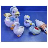 (5) Glass Duck Figurines