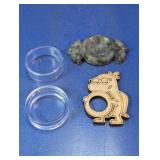 (4)Mixed Material & Crystal Sphere Stands Lot