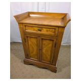 (1) Wooden Cabinet with Drawer