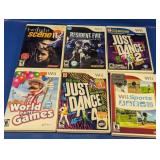 (6) Nintendo Wii Video Games