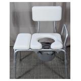 Padded Tub Transfer Bench with Commode