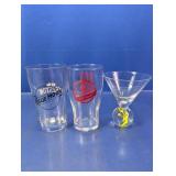 (3) Beer & Cocktail Glasses - Blue Moon & More