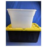 Two Plastic Storage Totes