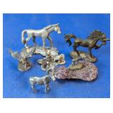 Vintage Pewter Animal Figurine Collection