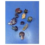 (10)Assorted Crystal Figures & Gemstone Lot