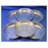 Set of 6 Nesting Aluminum Round Baking Pans