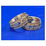 Vintage Monet Gold-Tone Hoop Earrings