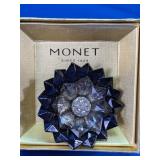 Monet Vintage Crystal Sunflower Brooch