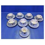 Floral Rose China Tea Cups and Saucers Set