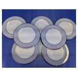 Elegant Light Blue and White Dinner Plate Set