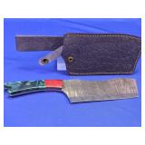 Artisan Damascus Cleaver & Tanto Knives