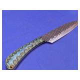 Custom Damascus Hunting Knife w/ Sheath