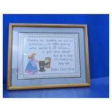 Vintage Framed "Babies Don