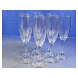 Clear Glass Champagne Flutes Set
