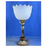 Vintage Frosted Glass Table Lamp