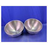 (2) Stainless Steel Vollrath Tilted Serving Bowls