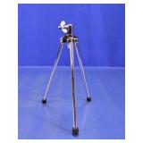 Small Chrome Metal Tabletop Tripod Stand