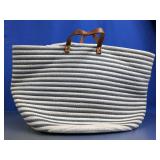 Striped Laundry Basket w/ Handles