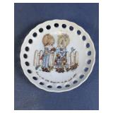 Vintage Ceramic Child Love Mini Trinket Dish