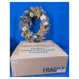 Shell and Dried Floral Decorative Wreath