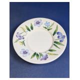 Floral Relief Ceramic Plate JKL Signed