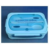 Plastic Lunch Box w/ Utensils