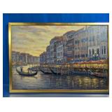 Bo Newell Venice Canal Framed Art