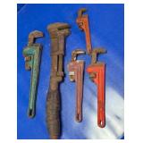 Vintage Heavy-Duty Pipe Wrench Collection