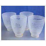 Frosted Etched Glass Lamp Shades Set