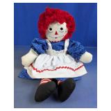 Classic Raggedy Ann Style Plush Fabric Doll