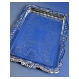 Ornate Silver-Tone Serving Tray