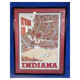 1983 Indiana Univ Basketball Poster Framed