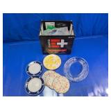 Mixed Decorative Plates, Glass Dish & Bread Wall