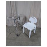 (2)Mobility Aid Lot: Days Walker & Carex Chair Duo