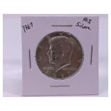 1967 U.S. Kennedy 40% Silver Half Dollar