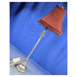 Metal Table Lamp w/ Red Fabric Shade