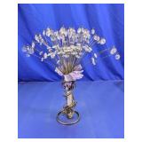 Beaded Crystal Metal Wire Floral Centerpiece