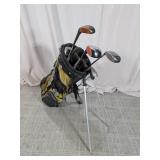 Assorted Golf Clubs w/ Stand Bag