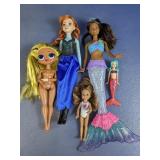 Assorted Fashion & Mermaid Dolls Lot