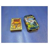 Pokemon Metal Tin w/ Gold Color Card Stack