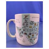 Texas Map Souvenir Glass Mug