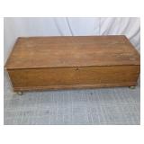 Wooden Storage Chest with Casters