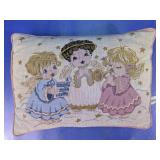Angel Cherub Needlepoint Decorative Pillow