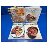 (4) Bon Appï¿½tit Cookbooks & Magazines