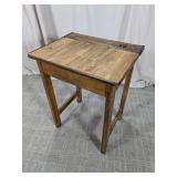 Vintage Wooden School Desk w/ Storage