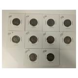 1930s U.S. Buffalo Nickels ï¿½ 10 piece lot