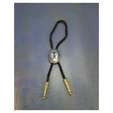 Vintage TX Monogram Bolo Tie Western Neckwear