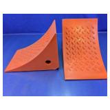 Orange Wheel Chock Ramp Set