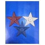 Rustic Patriotic Metal Star Wall Decor Set
