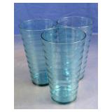 Translucent Blue Drinking Glasses Set